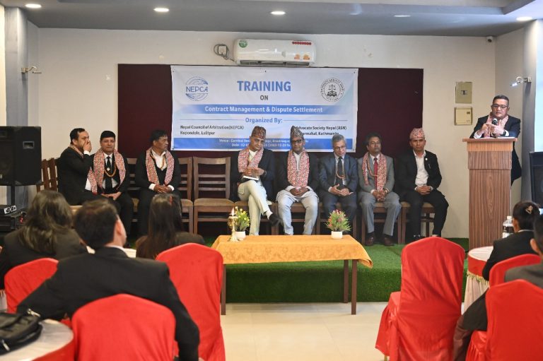 मध्यस्थता सम्बन्धी ५ दिने तालिम सम्पन्न 