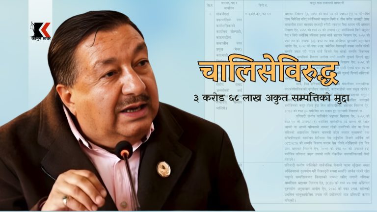 विघटित प्रतिनिधिसभाका सदस्य सन्तोष चालिसेविरुद्ध चालिसेविरुद्ध ३ करोड ६८ लाख अकुत सम्पत्तिको मुद्दा